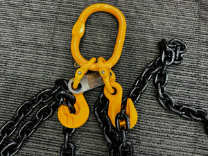 Grade 80 Chain Sling WLL 5.5Ton 10mm 2 Legs Custom Length Clevis Sling Hook (Assembly and Tagged in Australia)