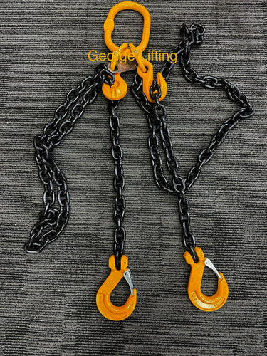 Grade 80 Chain Sling WLL 5.5Ton 10mm 2 Legs Custom Length Clevis Sling Hook (Assembly and Tagged in Australia)