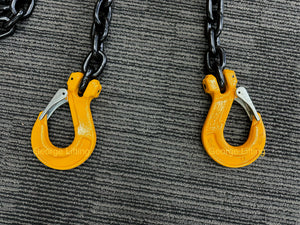 Grade 80 Chain Sling WLL 5.5Ton 10mm 2 Legs Custom Length Clevis Sling Hook (Assembly and Tagged in Australia)