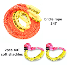 Load image into Gallery viewer, George4x4 Bridle Rope Soft Shackle Kit includes 1pc*Bridle Rope(Orange), Australian made 20mm*6m Breaking Strength: 34000kg 1pc/2pcs*Soft Shackle, Australian made 80cm*40000kg (Pink) Soft shackle and Bridle rope Hand Made in Australia Australian Designed Tested by NATA-accredited lab Lighter and safer