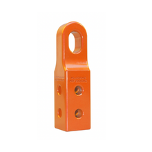 Load image into Gallery viewer, EZFit Recovery Hitch/Tow Bar Hitch made of Solid Aluminium Alloy T6, designed for both Soft Shackles and Rated Steel Shackles. Orange
Made from Aluminium Alloy T6, lightweight and convenient Net weight: 0.95kg Dimensions: 50mm x 50mm x 190mm Long-Neck design, more streamlined. WLL 5000kg, Minimum Breaking Strength: 20,000kg Elliptical-shaped eyelet (OVAL EYE) for smooth, even threading, ensuring a seamless connection Smoother surface with rounded corners for a more comfortable, safe handling experience