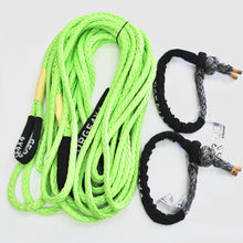 Load image into Gallery viewer, George4x4 Lightweight Recovery Kit  This kit includes 1pc*Extension Towing Rope(Green or Grey), Australian made 12mm*10m Or 12mm*20m Breaking Strength: 13200kg 2pcs*Soft Shackle, Australian made 11mm*65cm*18000kg Or 12mm*70cm*19800kg This recovery kit is very light weight, safer and more durable in every possible way. 