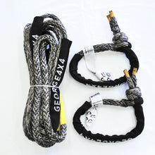 Load image into Gallery viewer, George4x4 Lightweight Recovery Kit  This kit includes 1pc*Extension Towing Rope(Green or Grey), Australian made 12mm*10m Or 12mm*20m Breaking Strength: 13200kg 2pcs*Soft Shackle, Australian made 11mm*65cm*18000kg Or 12mm*70cm*19800kg This recovery kit is very light weight, safer and more durable in every possible way. 