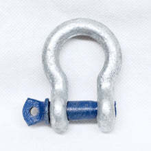 Load image into Gallery viewer, Rated Bow Shackle 7/16&quot; WLL 1.5ton 1500kg 11mm for Trailer&#39;s Safety Chain Blue Pin