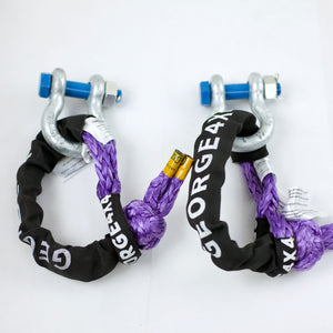 4WD Recovery Kit Shackle Combo: 2pcs*Soft Shackle 13300kg + Rated Steel Shackle