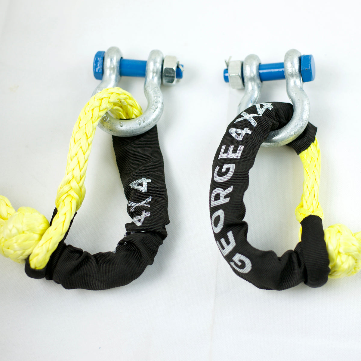 4WD Recovery Kit Shackle Combo: 2pcs*Soft Shackle 13300kg + Rated Stee ...