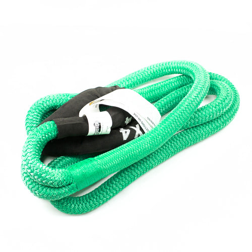 Nylon Kinetic Recovery Snatch Rope Can be used as a tree saver connecting to a winch (to offset the impact of the winch and prevent slipping). Description: Kinetic Rope 11000kg, Suit for Vehicle's GVM From 2700kg to 4000kg  Abrasion-Resistant coated eyelets offer longer life Water, UV and abrasive resistant Reduces potential of damage for both vehicles FEATURES: 30% stretching, increasing kinetic energy 11000kgs*3m with reinforced eye Thickness 20mm