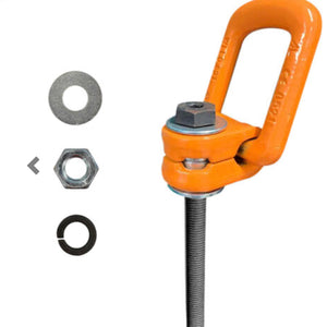 Grade 80 Swivel Eye Bolt Lifting Point with Long Thread and Large Load Ring