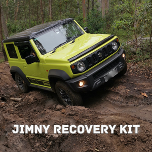 Jimny Recovery Kit (9pcs): Kinetic Rope 5000kg + 2*Soft Shackles + Bridle Rope + Soft Shackle Hitch (SK) + Safety Blanket + Bag + Steel Shackles