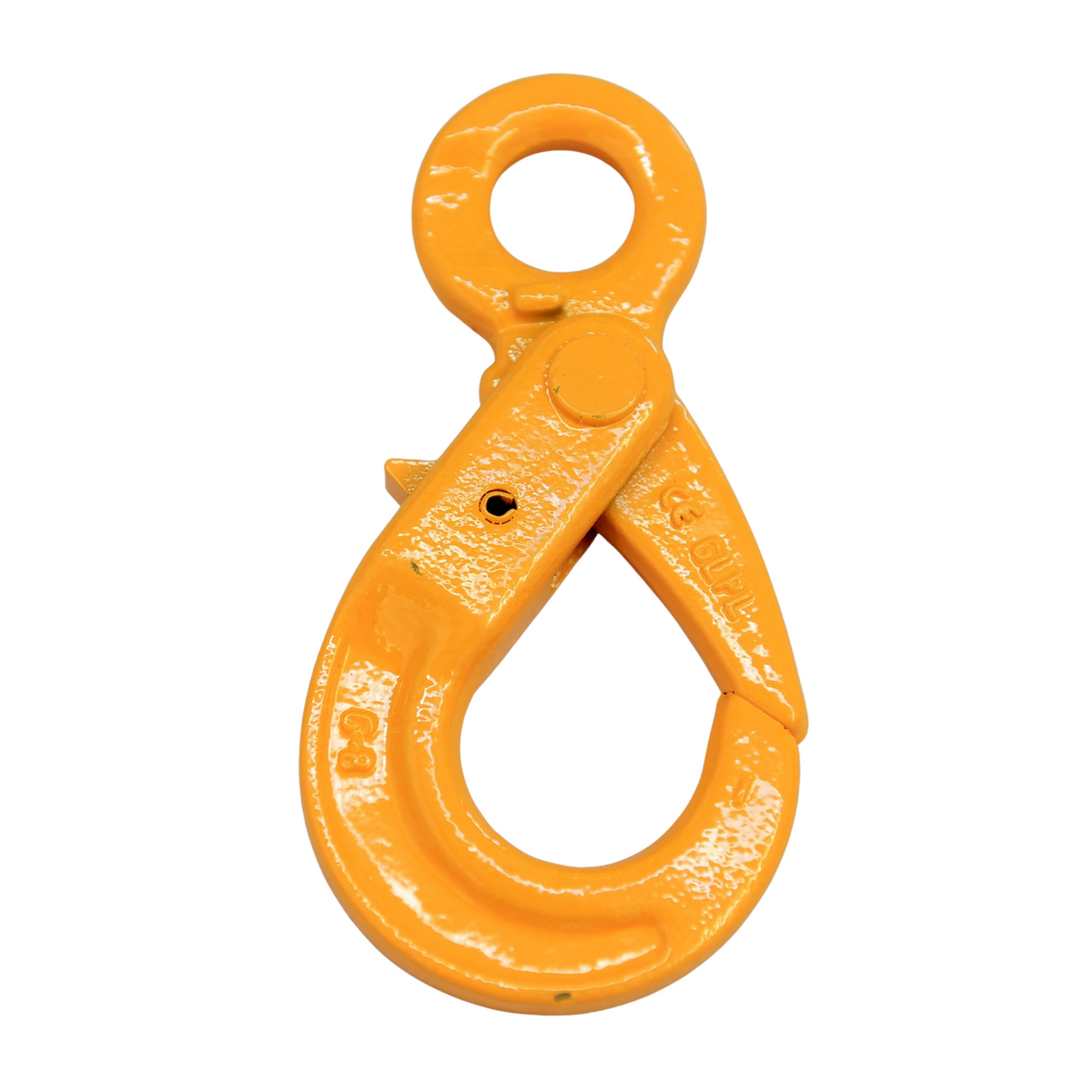 Self Locking Safety Hook 6mm WLL 1.12ton Eye Type, Grade 80 Chain Lift ...